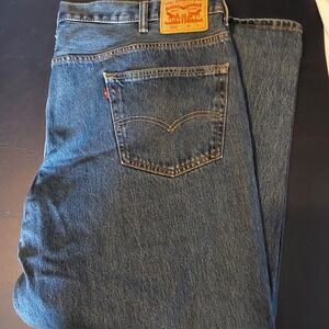 Levi's 550 Jeans Mens 46x30 Blue Cotton Denim Dark‎ wash Relaxed Fit